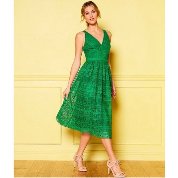 ANTONIO MELANI Dresses & Skirts - Antonio Melani Ruth Lace Green Dress